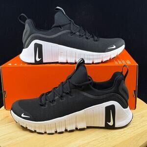Nike Free Metcon 6 Size 11W/ 9.5M Black White Gym Athletic Shoes FJ7126 001